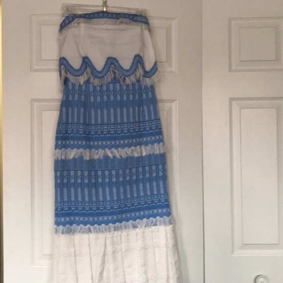 Jonathan Simkhai Strapless Cotton-blend Dress - Picture 4 of 7